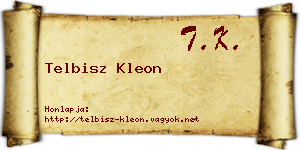 Telbisz Kleon névjegykártya